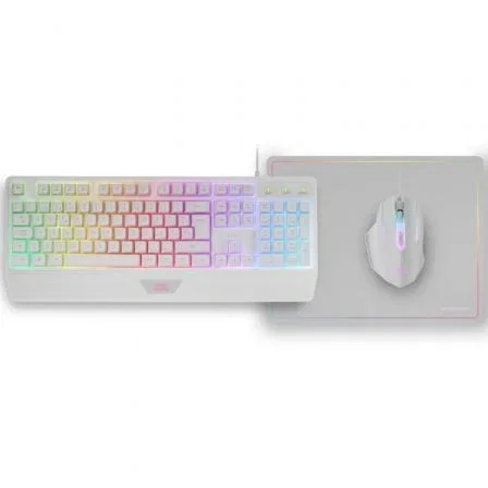Mars Gaming Pack Gaming MCP124 Teclado Mecánico + Ratón Óptico + Alfombrilla Blanco Mars Gaming Pack Gaming MCP124 Teclado Mecánico + Ratón Óptico + Alfombrilla Blanco